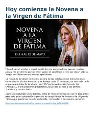 Comenzada la tarea, le presentaron a uno que debía diez mil talentos. Hoy Comienza La Novena A La Virgen De Fatima Oracion Dios En El Cristianismo