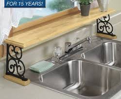 Solid Wood Iron Kitchen Bathroom Counter Over The Sink Shelf Organizer Shelves Ebay Home Diy Sink Shelf Cheap Home Decor