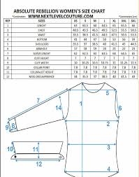 Prototypal Womens Shirt Measurements Chart Clothing Size