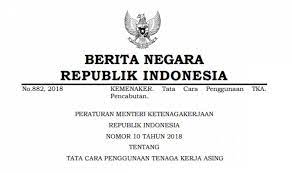 Pengusaha dilarang melakukan pemutusan hubungan kerja dengan alasan : Peraturan Menteri Ketenagakerjaan Republik Indonesia Nomor 10 Tahun 2018 Tentang Tata Cara Penggunaan Tenaga Kerja Asing Ikatan Notaris Indonesia