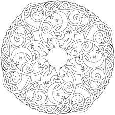 Sun and moon coloring pages. Moon Mandala Coloring Pages For Adults Novocom Top