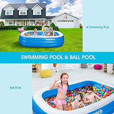 Homech Inflatable Swimming Pools Kiddie Pools Family Lounge Pools Family Swimming Pool For Kids Adults Babies Todd Family Lounge Pool Swimming Pools Pool