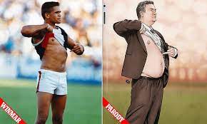 The afl agrees with winmar, with ceo gillon mclachlan urging goodes to stay. Painting Of Collingwood President Eddie Mcguire Standing In Iconic Nicky Winmar Protest Stance Daily Mail Online