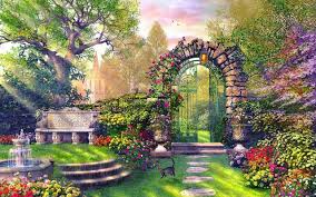 Enchanting Garden Wallpaper Anime Scenery Anime Backgrounds Wallpapers Anime Scenery Wallpaper