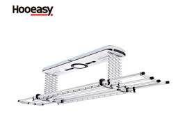 It's perfect for small laundry rooms! 2 Fashionable Design Cloth Drying Rack With Led Light Uv Lamp Sterilization Made Of Aluminum Alloy 6063 Antirust Materials Using For Lont Time Hooeasy Electric Clothes Hanger