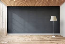 Lamp Against A Black Wall Mockup Free Image By Rawpixel Com In 2020 Black Walls Colorful Interiors Empty Room