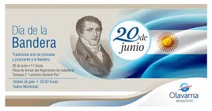 Efemérides del día 20 de junio de 2019. Dia De La Bandera Municipalidad Del Partido De Olavarria