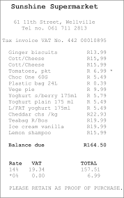 It also has important information such as the date, time, description of item, name of the store and you own the cash to be received ( receivables). Value Added Tax Banking Interest And Taxation Siyavula