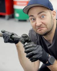 That is NOT lunch Marty!!! The Brumby restoration is approaching completion  and Marty is starting to mistake old CV grease as a scrumptious meal 😋  #subarubrumby #subarubrat #subarumv #subaruawd #subaru4wd #barnfind  #restoration #