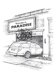 Welcome To Paradise Bike Roof Rack Garage Crash Bike Roof Rack Cards Social Security Card
