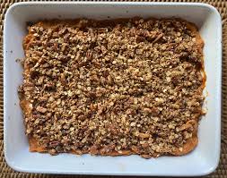 Stir in 1/4 cup brown sugar or brown sugar substitute, eggs, nutmeg, and cinnamon. A Healthy Holiday Classic Sweet Potato Casserole Eat Smart Move More Prevent Diabetes