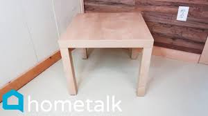 Coffee tables are for more than just coffee. Ikea Side Table Hack Fake A High End Side Table With This Shiplap Paint Stirrer Trick Hometalk Youtube