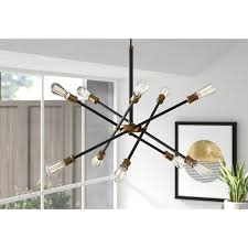 Everett 10 Light Sputnik Modern Linear Chandelier Reviews Allmodern