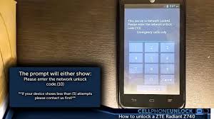 Universal tool for unlock frp zte one click in 10 sec 100+ models supporterd in dtm zte frp tool. Unlock Zte Radiant Z740 By Factory Unlock Code In Minutes Youtube