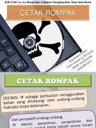 Contdict.com > malay english online translator. 6 Cetak Rompak