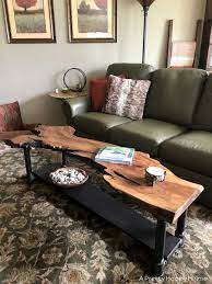 But this live edge coffee table isn't all about looks; Diy Live Edge Wood Coffee Table A Pretty Happy Home