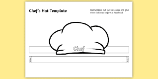 Next, gently push one piece of white tissue paper through the headband and staple the tissue paper around the bottom of the sentence strip to hold it in place. Chef Hat Template Teacher Made