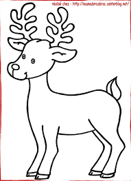 renne du pere noel a colorier rennes dessin coloriage lettre l classique