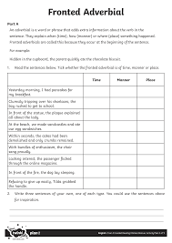 Name five types of fronted adverbial. Http Www Bstm Co Uk Serve File 660159
