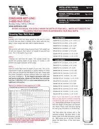 Feb 26, 2020 · just like removal, use 2 people at the well head, and another person to walk the flex pipe towards the well head. Water Ace Submersible Well Pump Installation Manual Manualzz
