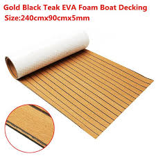 240cmx90cmx5mm Gold With Black Lines Marine Flooring Faux Teak Eva Foam Boat Decking Sheet Marine Flooring Teak Boat