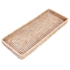 Neatly store pillows, throws, books, magazine and much more in it or use it as a cachepot for your indoor plant. Artifacts Rattan Rectangular Tray 14 X6 X2 Chairish