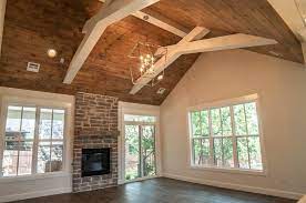 We did not find results for: Stained Shiplap Ceiling With White Beams In Living Room Mccaleb Homes Stained Shiplap White Beams Shiplap Ceiling