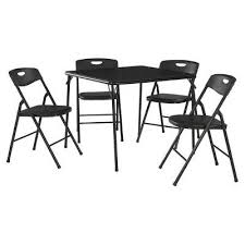 5 Piece Folding Table And Chair Set Black Cosco Target Table And Chair Sets Folding Table Card Table Set