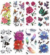 Ultnice temporäre Tattoos, verschiedene Motive, Schmetterlinge und Blumen,  8 Blätter : Amazon.de: Kosmetik, Parfüms & Hautpflege