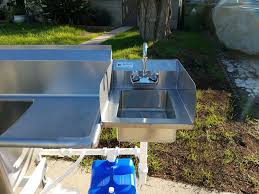 compartment sink with hand wash station