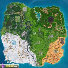 Full Map Of All Fortnite Season 8 Zipline Locations Fortnite Intel