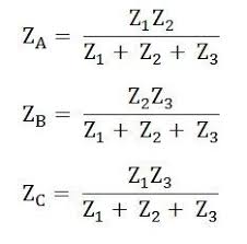 If the heads or tails of three circuit elements are connected together which provides a common point, such connection is. Star To Delta And Delta To Star Conversion Analysis Of Unbalanced Delta Connected Load Circuit Globe