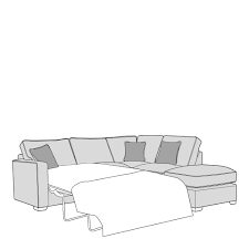 Couch length measures the longest part of the sofa spanning from arm to arm. Layla Standard Back 2 Seat Sofa Bed Lhf Arm With Rhf Chaise Unit Inc Footstool In Fabric Fabric Corner Sofas Fishpools