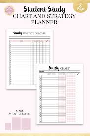 study chart ans study strategy planner student study