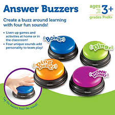 Use digital buzzers and scoreboards to gamify learning in your remote learning classroom. Learning Resources Answer Buzzers Set Of 4 Assorted Colored Buzzers Game Show Buzzers 3 1 2in Multicolor Ages 3