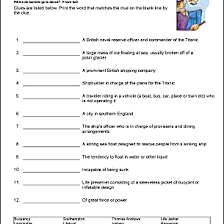 They can develop skills that they'll carry with them throughout the rest of their educational journey and their life. Free Printable Titanic Worksheets And Coloring Pages