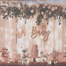 Oh Baby Wood Baby Shower Sign Oh Baby Baby Shower Decorations Backdrop Photo Prop Ke Girl Shower Themes Girl Baby Shower Decorations Baby Girl Shower Themes