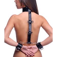Bound Around Neck to Wrist Restraints: Sex Toy Distributing