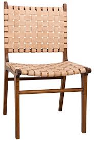 Halona Leather Dining Chair Dining Chairs Wood Side Chair Teak Dining Chairs