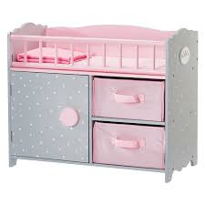 olivia s little world polka dots princess baby doll crib with cabinet and cubby walmart com in 2020 doll crib baby doll crib princess baby dolls