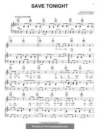 'cause all we need is candlelight. Save Tonight Von E Cherry Noten Auf Musicaneo