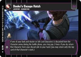 Going from first keystrokes to first job. Dooku S Escape Hatch Card Star Wars Trading Card Game