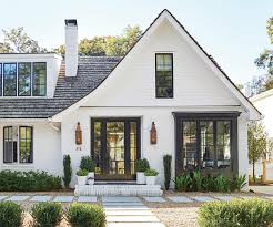 Black And White House Exterior Ideas White House With Black Trim Modern Farmhouse Exterior White Exterior Houses House Designs Exterior