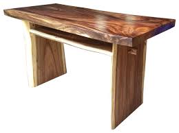 With the right patio bar stools or outdoor counter stools, you can set the scene for everything from a quiet evening on the deck to a lively backyard celebration. In Stock Suar Live Edge Slab Freestanding Bar With Shelf 118 Inch Rustic Outdoor Pub And Bistro Tables By Chic Teak Houzz
