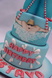 Bolo Para O Nadador Gustavo Borger Swimming Cake Pool Cake Sport Cakes