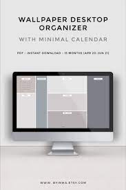 Desktop Organizer Wallpaper Calendar 2020 Minimalist Desktop Background Digital Download Desktop Wallpaper Organizer Desktop Organization Backgrounds Desktop