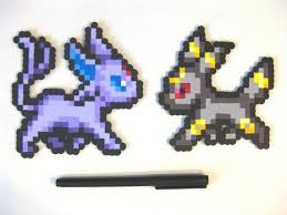 Espeon And Umbreon Perler Bead Art Pokemon Perler Beads Perler Bead Art Bead Art