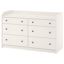 Tall wide ikea hemnes black solid wood 6 drawer chest visit our. Hauga 6 Drawer Dresser White 54 3 8x33 1 8 Our Favorite Ikea