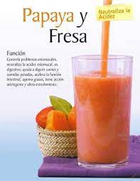 Papaya Y Fresa Jugos Saludables Jugos Naturales Jugos De Papaya