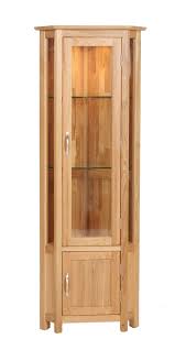 Small glass display cabinet case counter top led light option sgc356. Norwich Oak Corner Display Cabinet Edmunds Clarke Furniture Ltd